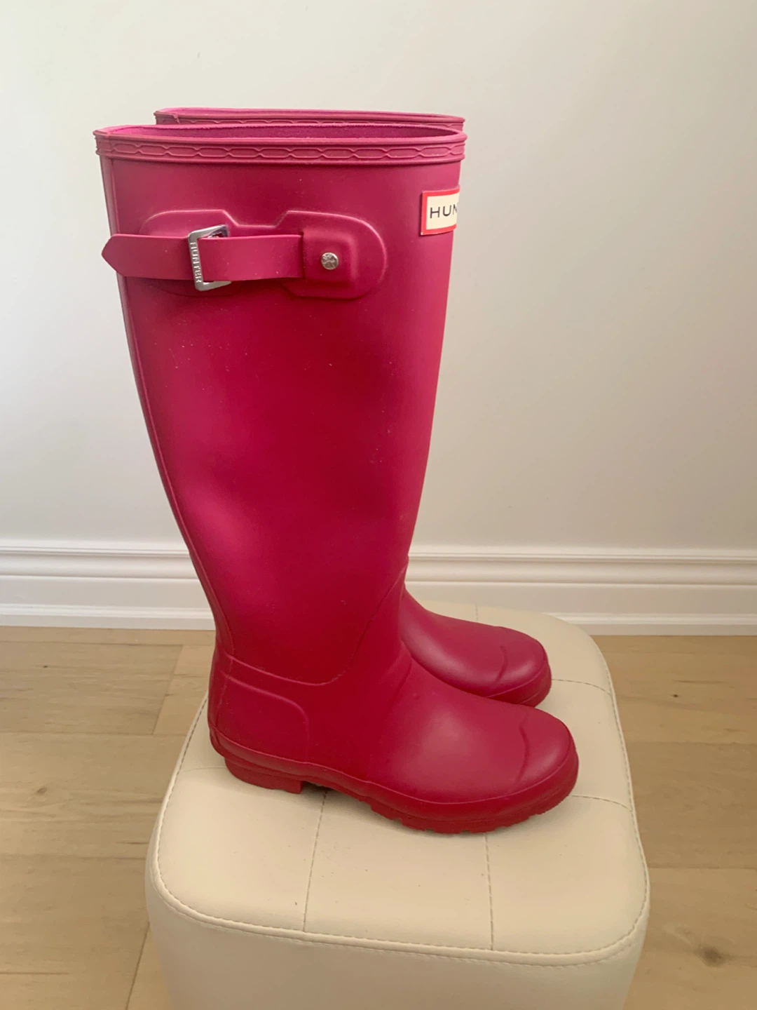 Hunter Original Tall Rain Boots Dark Raspberry US 6 EU 37 - photo 2