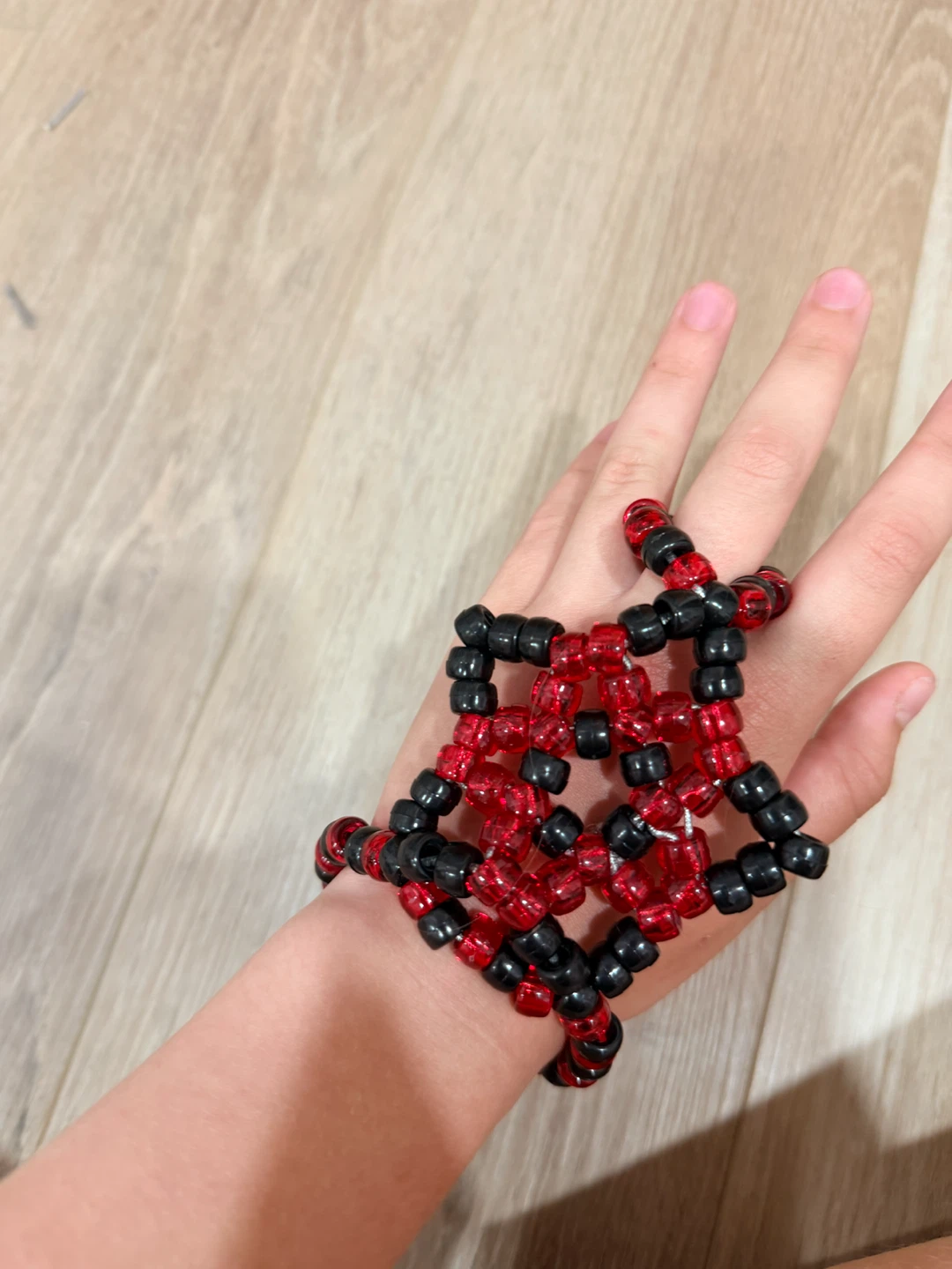 Red and black star bracelet/ring