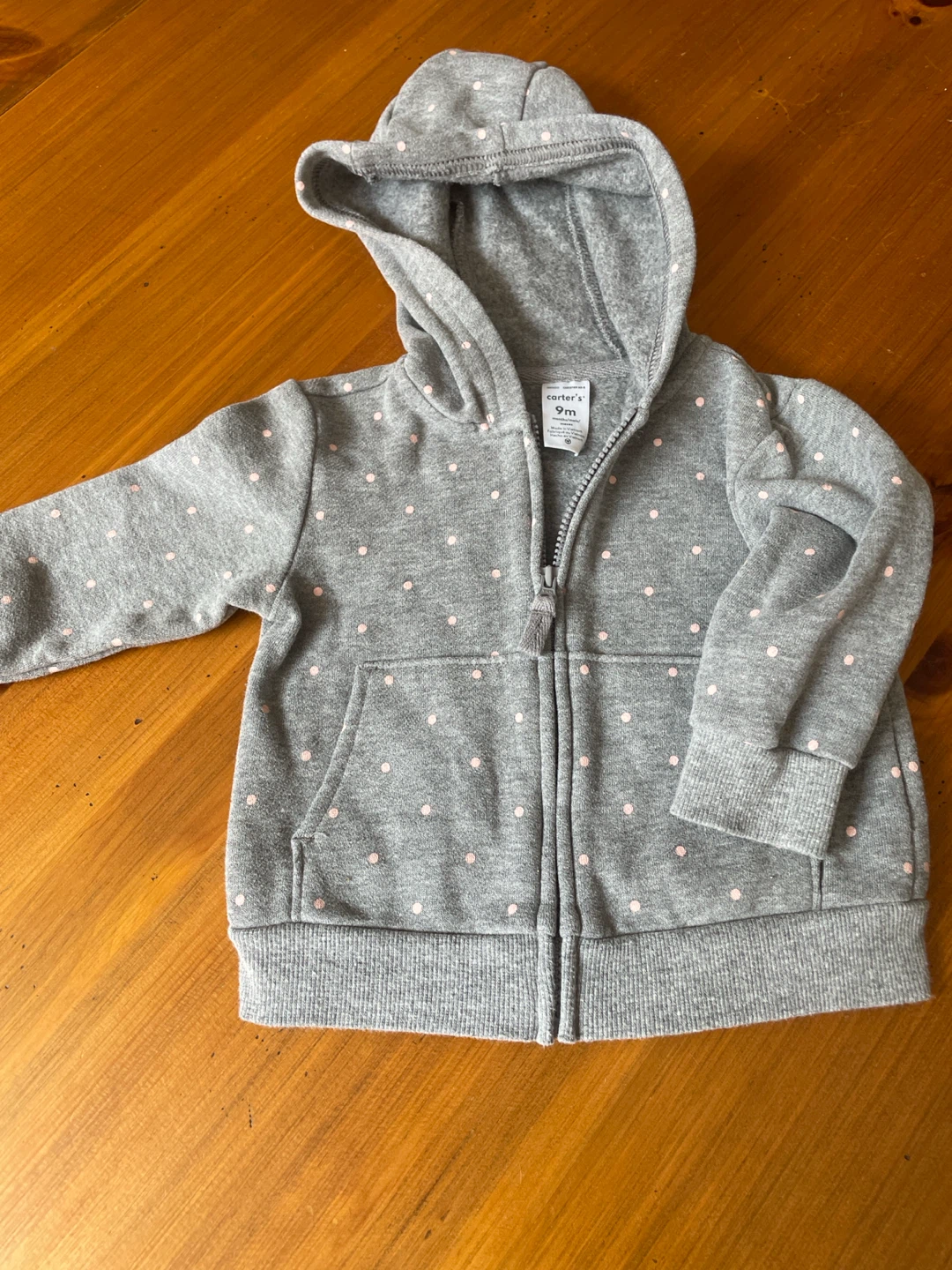 Carter's Grey Polka Dot Hoodie