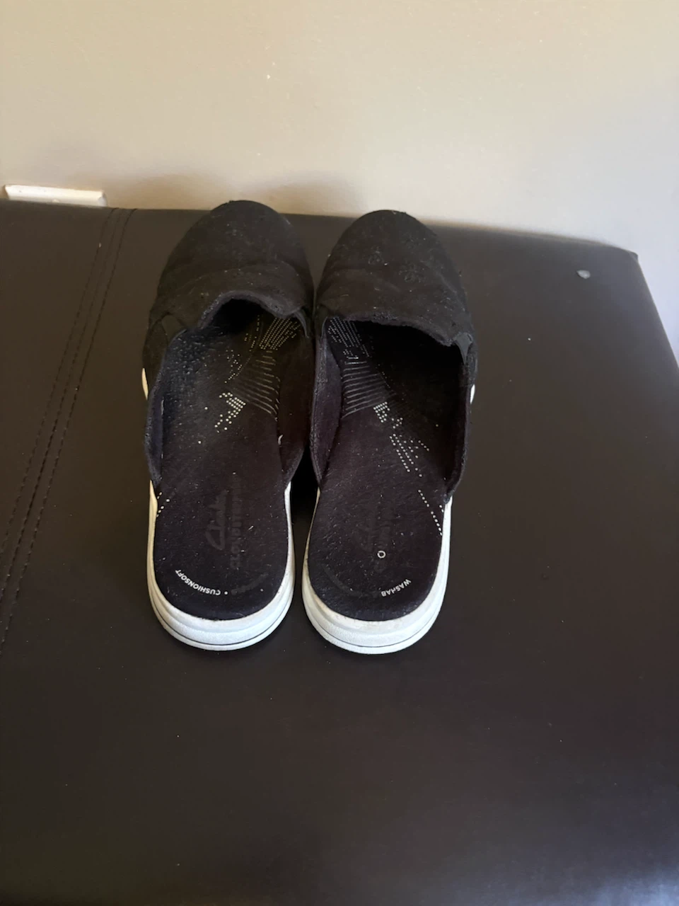 Clarks Black Floral Mule Slip-On Shoes - photo 4