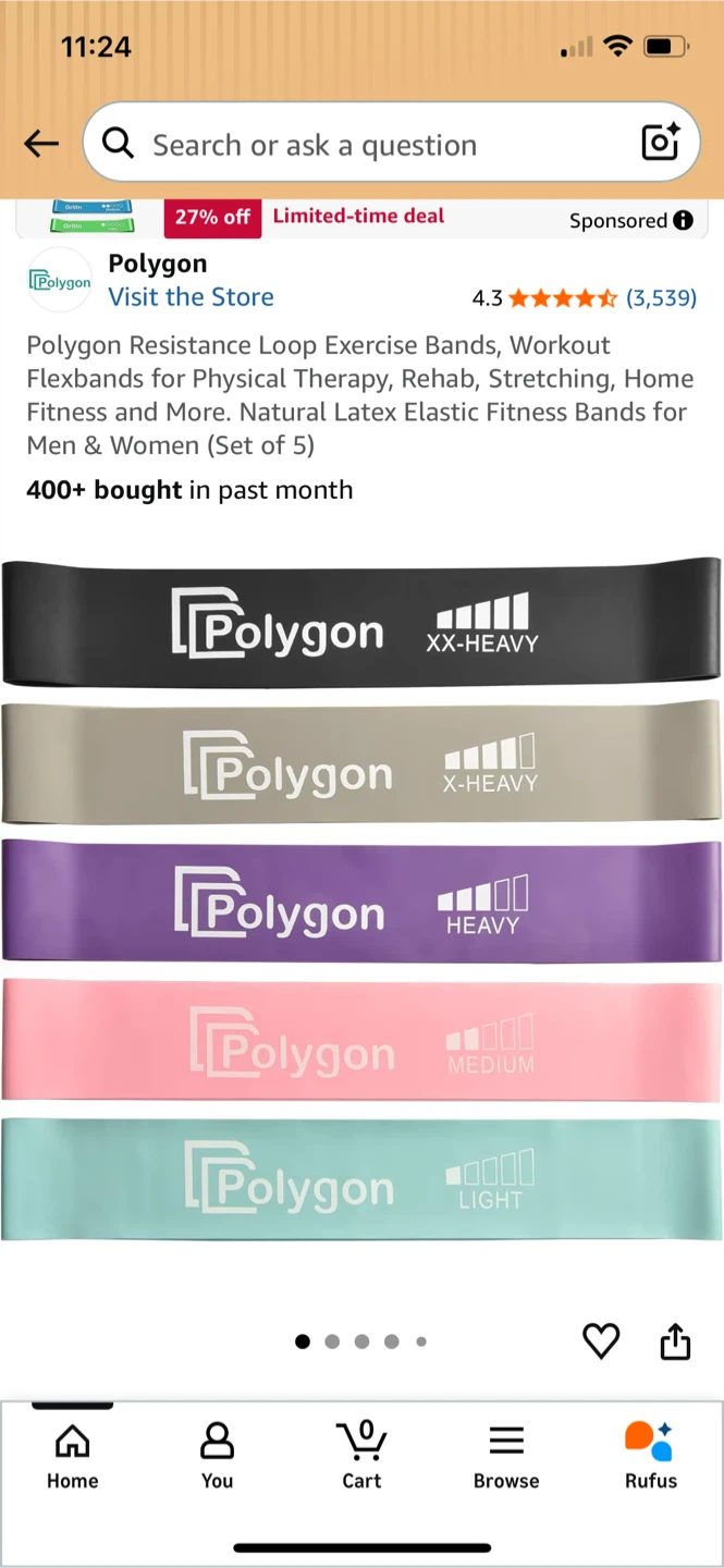 Polygon Resistance Loop Exercise Bands Set of 5 - photo 2