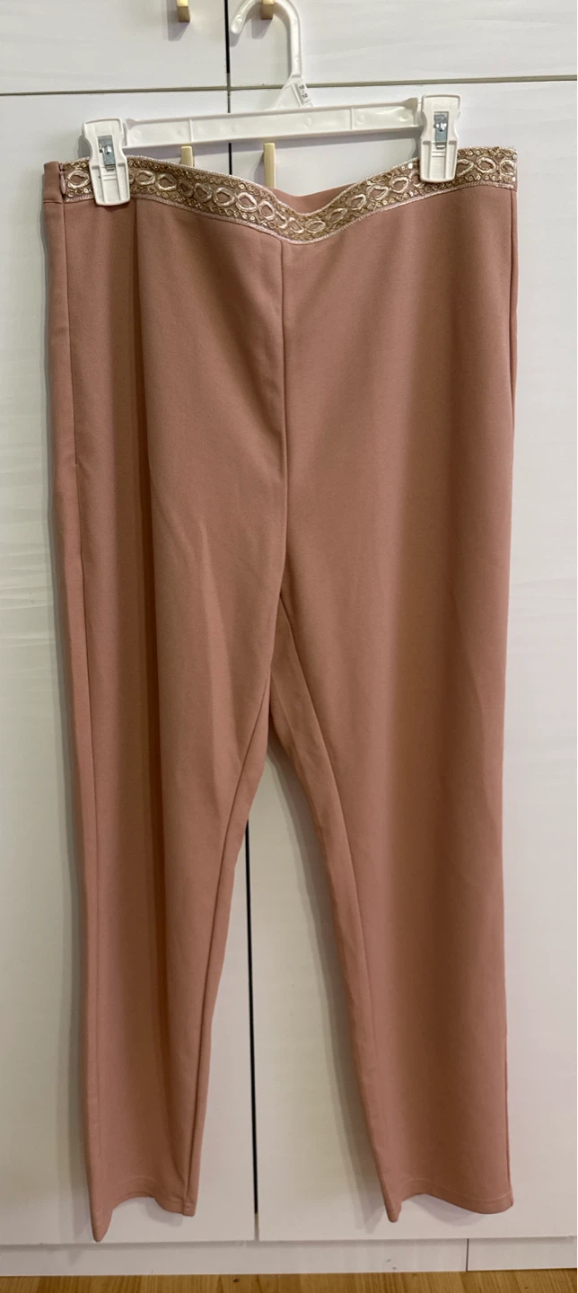 SHEIN Women's Rose Gold Cropped Pants Size XL