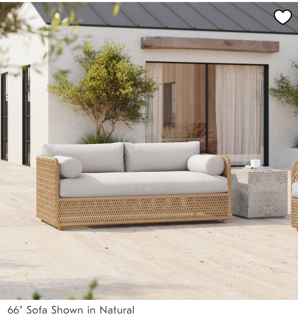 Outdoor wicker love seat - photo 2