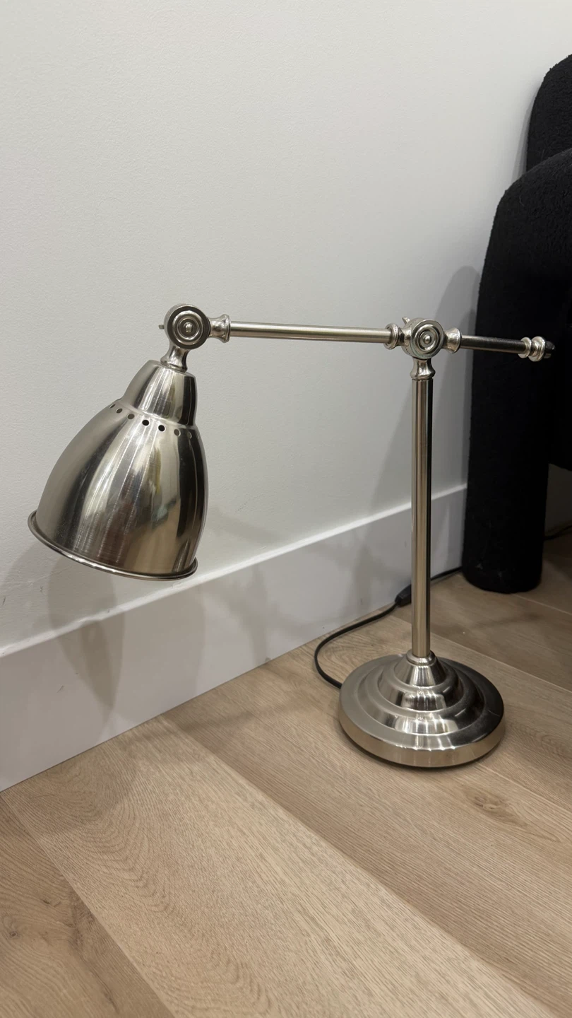 IKEA BAROMETER nickel-plated table lamp