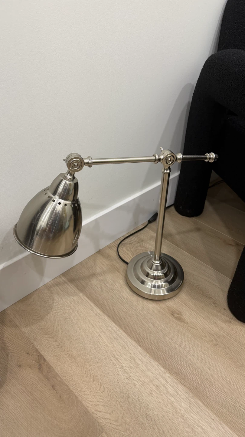 IKEA BAROMETER nickel-plated table lamp - photo 2