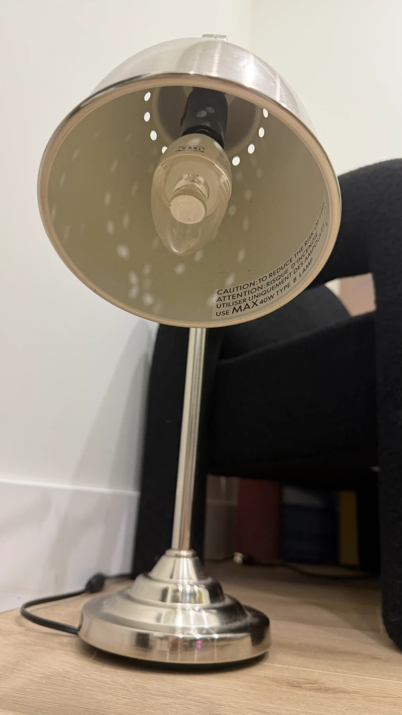 IKEA BAROMETER nickel-plated table lamp - photo 3