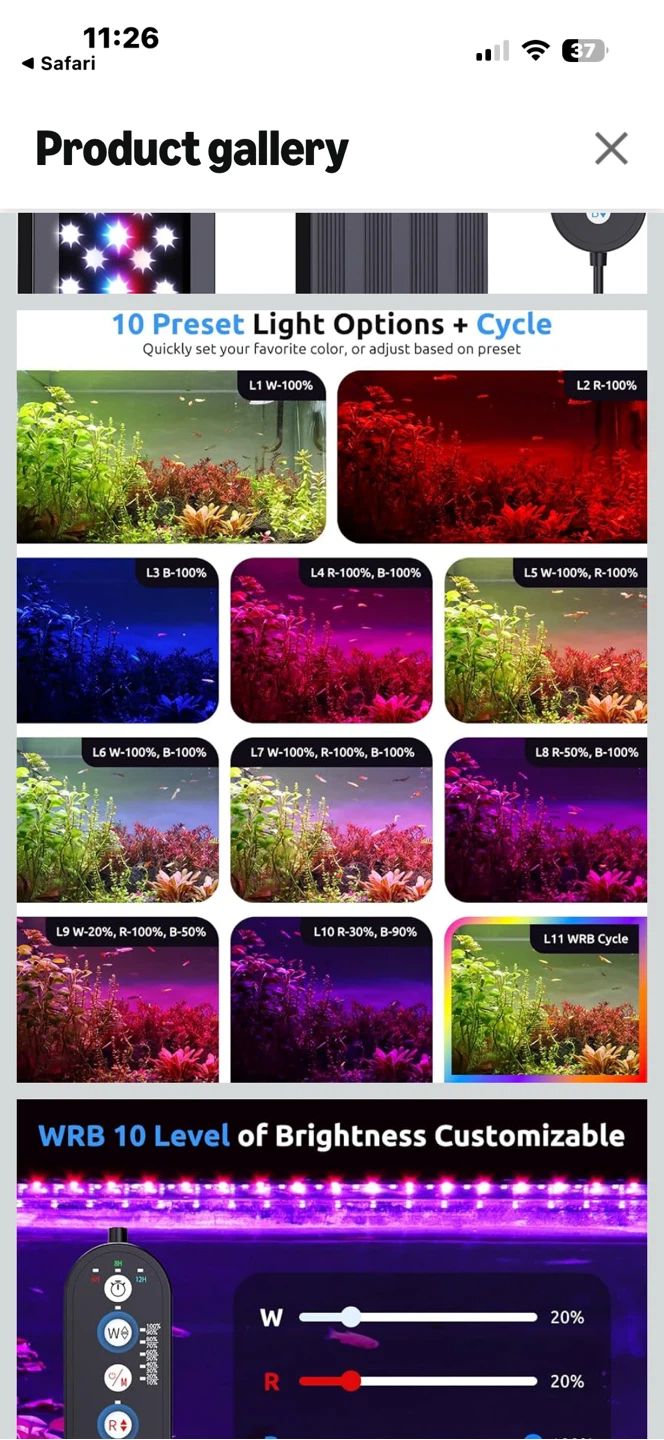 SEAOURA WRB 10 LED Aquarium Light - photo 2