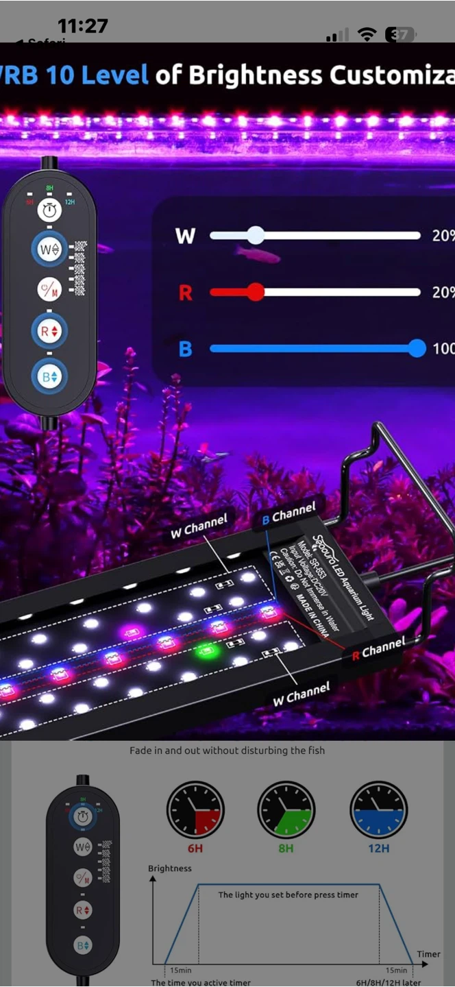 SEAOURA WRB 10 LED Aquarium Light - photo 3