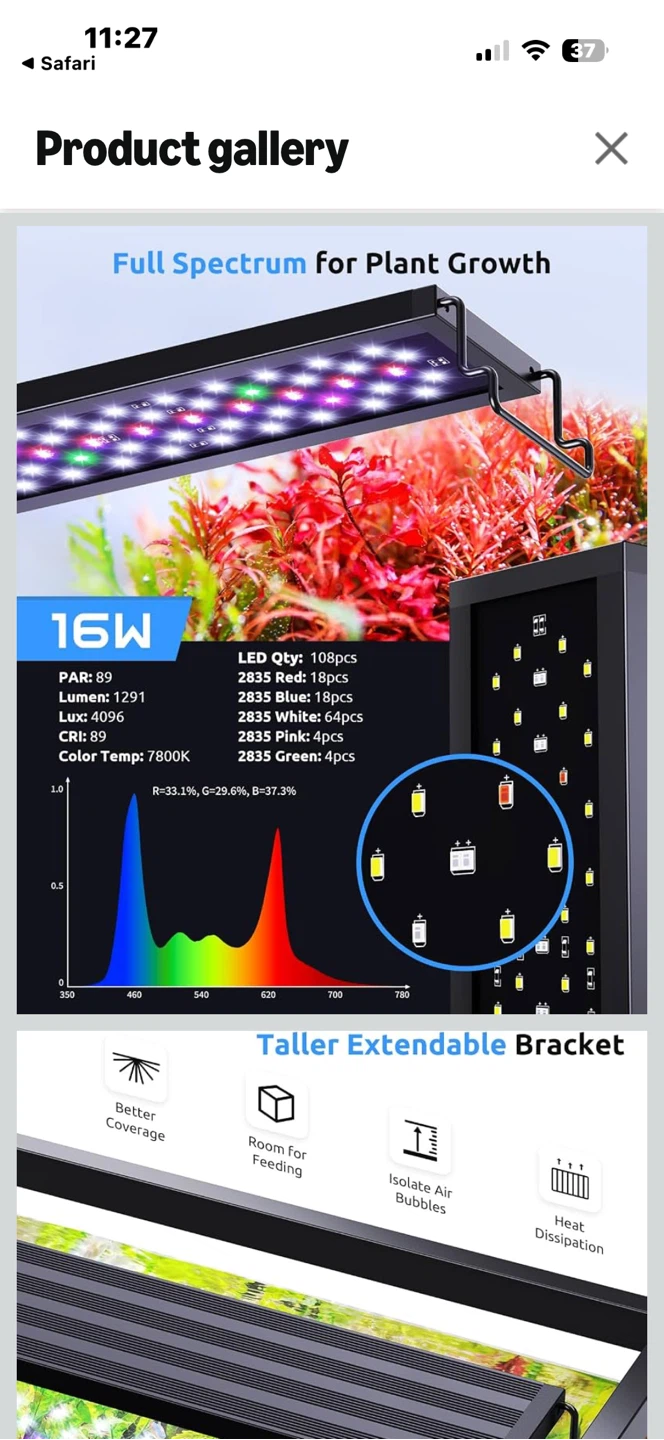 SEAOURA WRB 10 LED Aquarium Light - photo 4