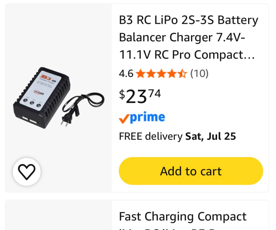 imaxRC B3 Pro Mini RC LiPo Battery Charger 7.4V-11.1V