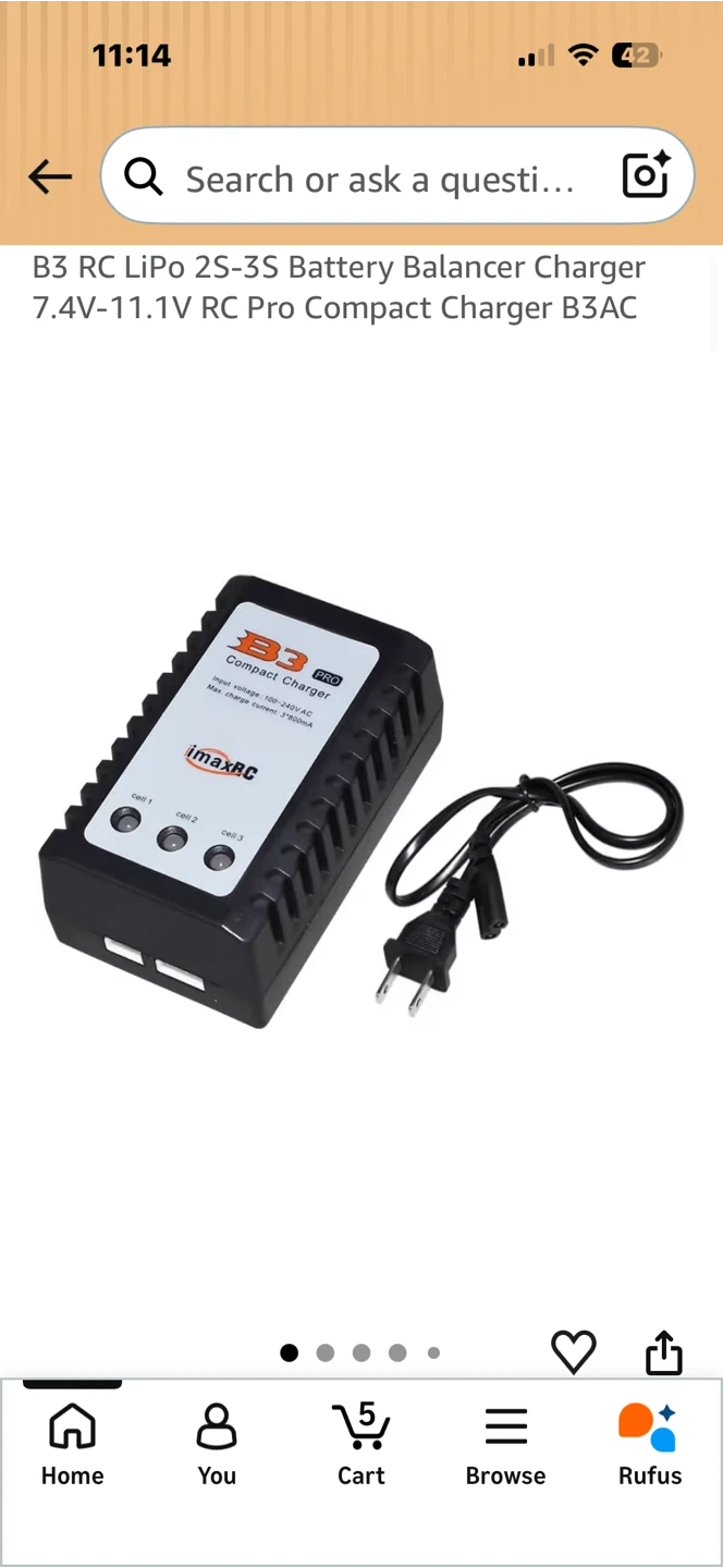 imaxRC B3 Pro Mini RC LiPo Battery Charger 7.4V-11.1V - photo 2