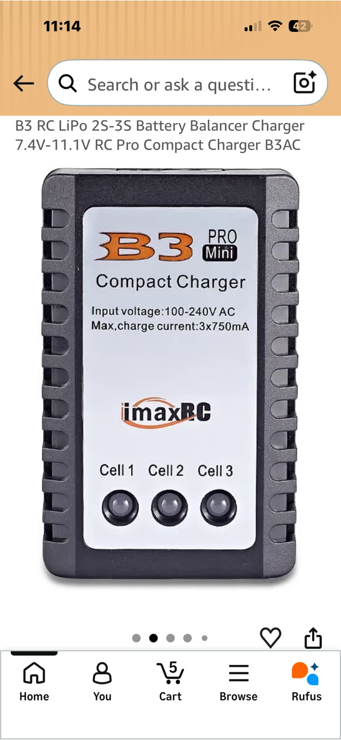 imaxRC B3 Pro Mini RC LiPo Battery Charger 7.4V-11.1V - photo 3