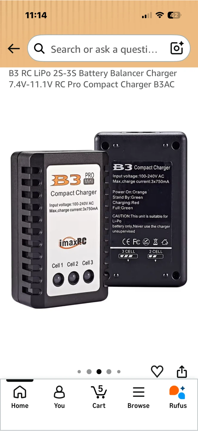 imaxRC B3 Pro Mini RC LiPo Battery Charger 7.4V-11.1V - photo 4