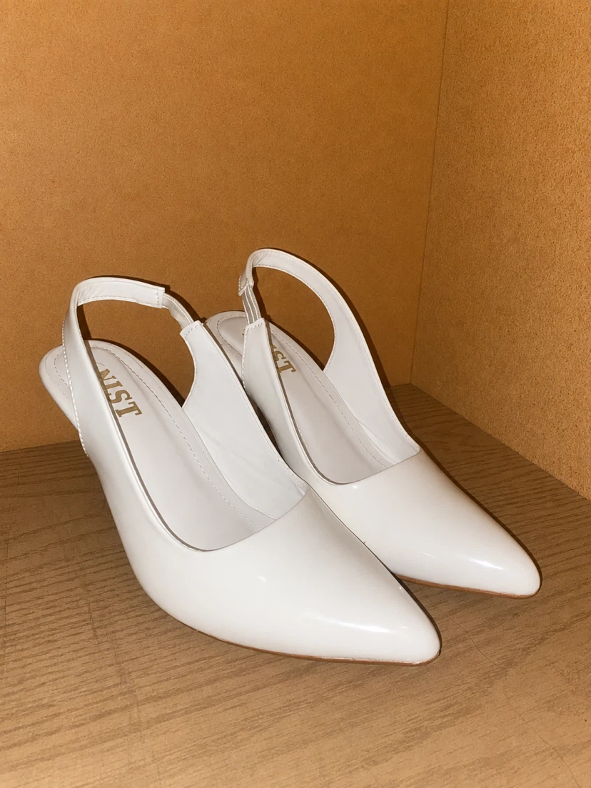 White Kitten Heels