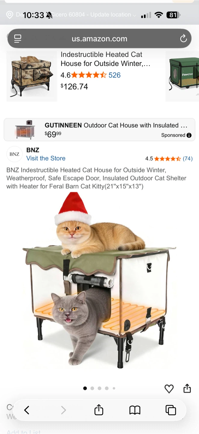 BNZ Heated Cat House