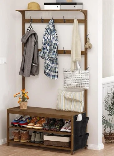 Hall Tree with Bench & Shoe Storage - photo 3