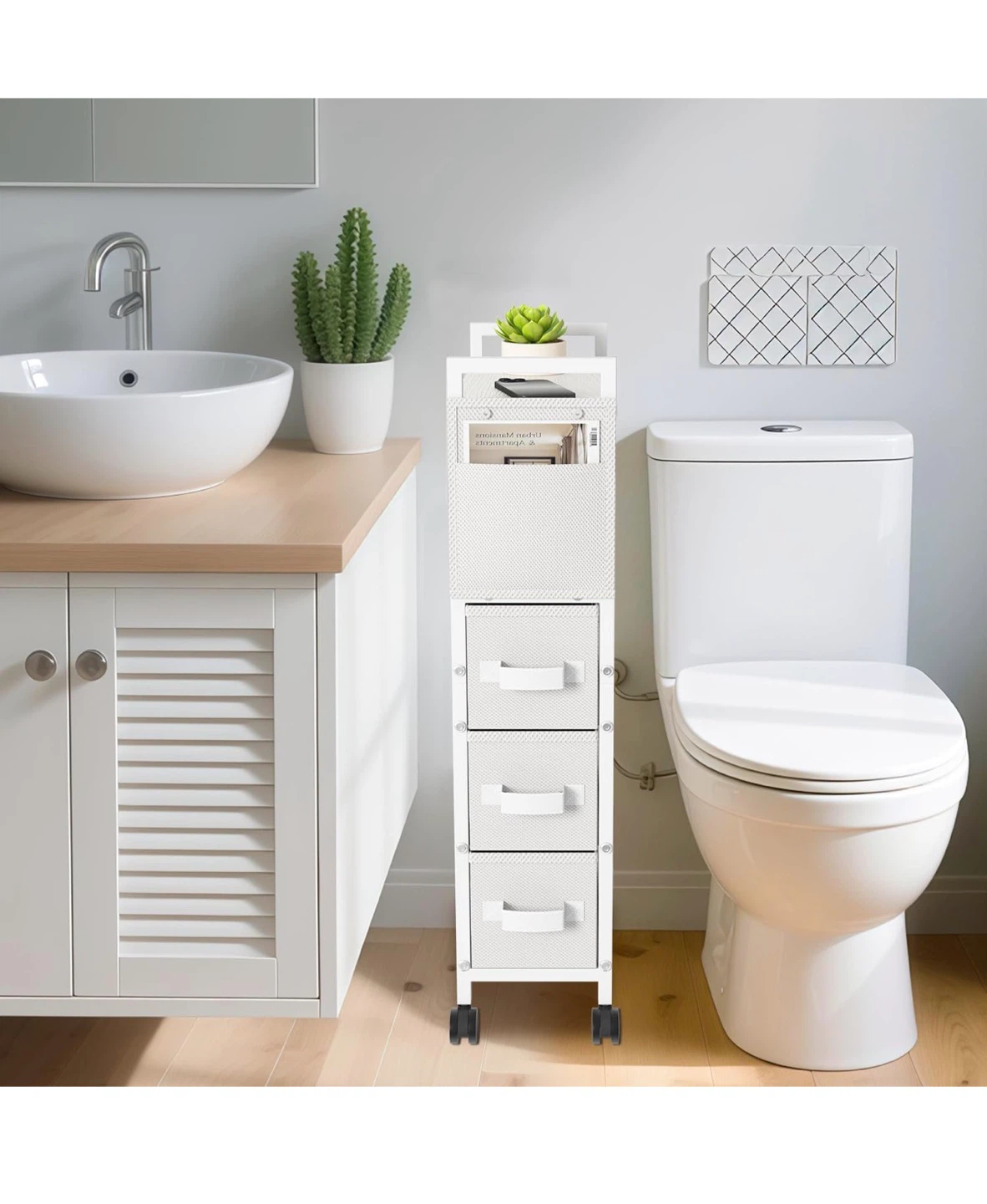 White 3-Drawer Storage Organizer - photo 2