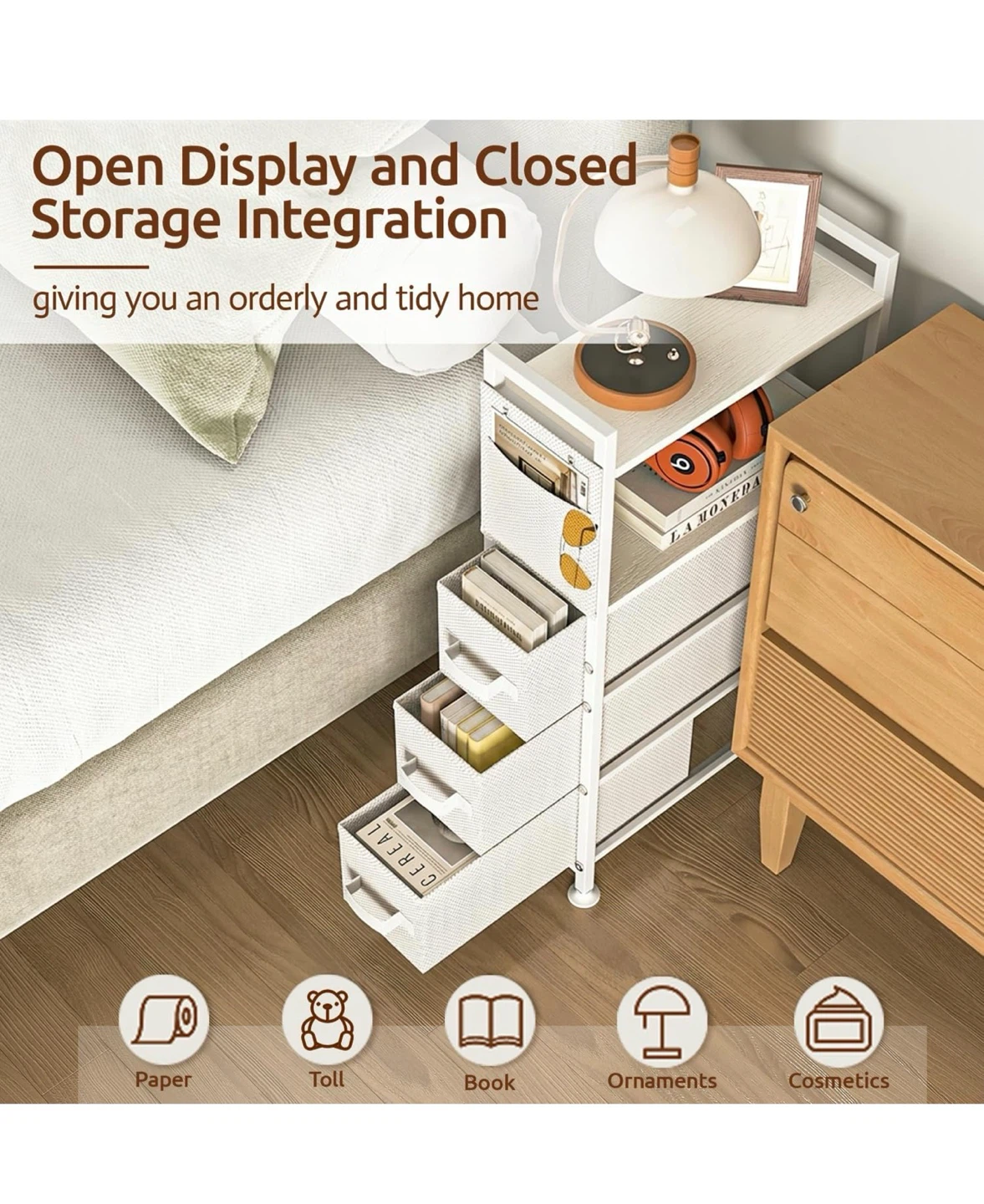 White 3-Drawer Storage Organizer - photo 4