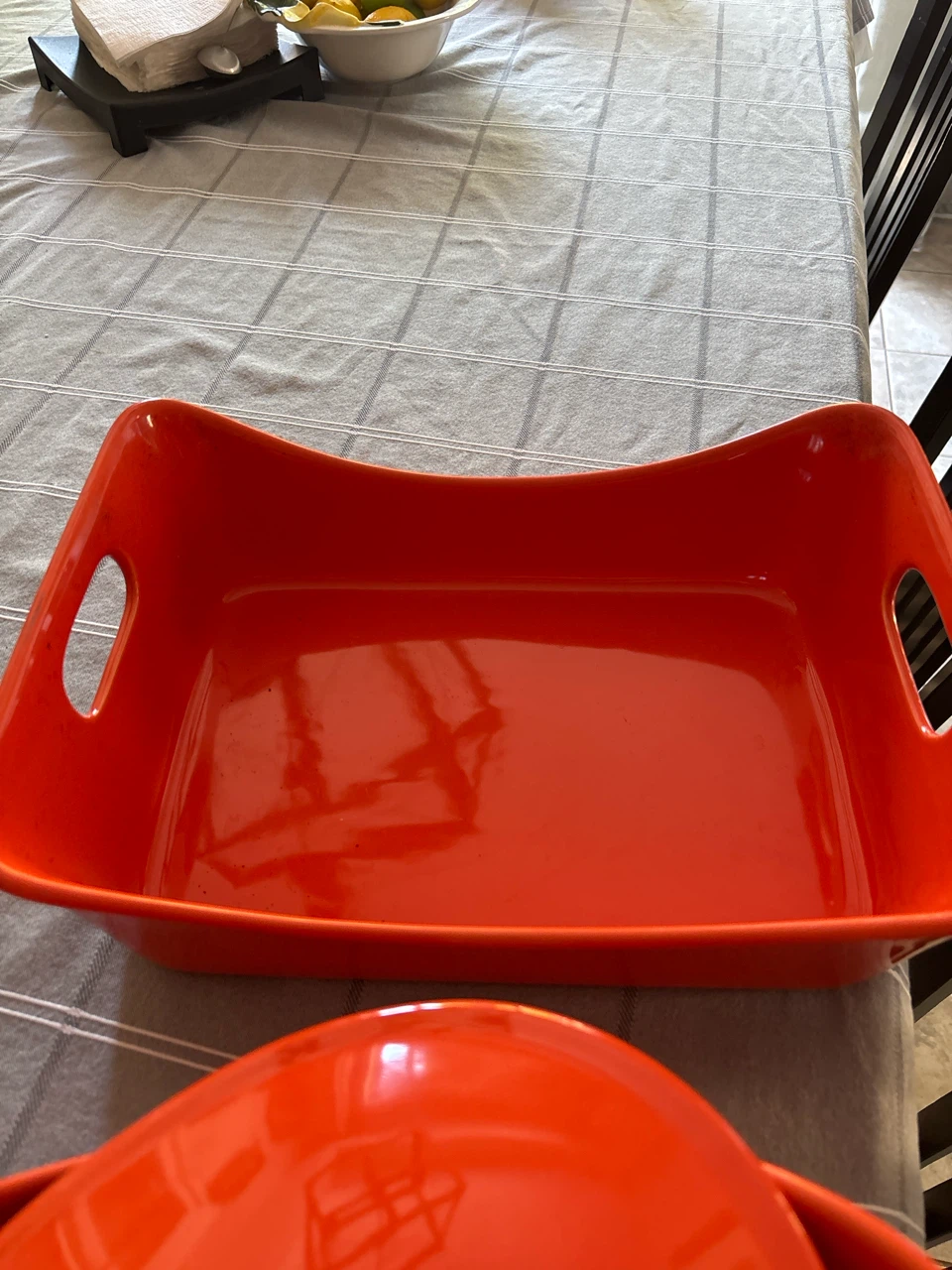 RACHAEL RAY 9x13 & 4.25qt 4L lid. Orange Casserole Dishes - photo 2