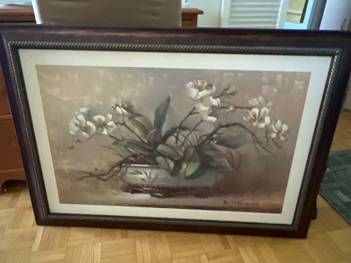 Framed Orchid Painting
