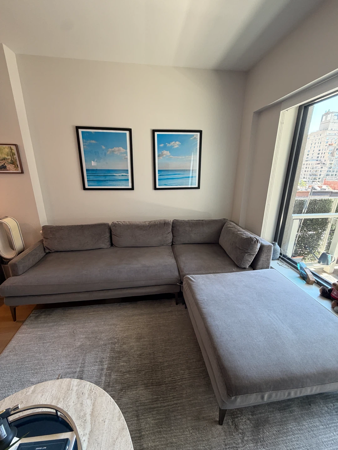 West Elm Andes Modular Sectional — Grey Velvet - photo 2