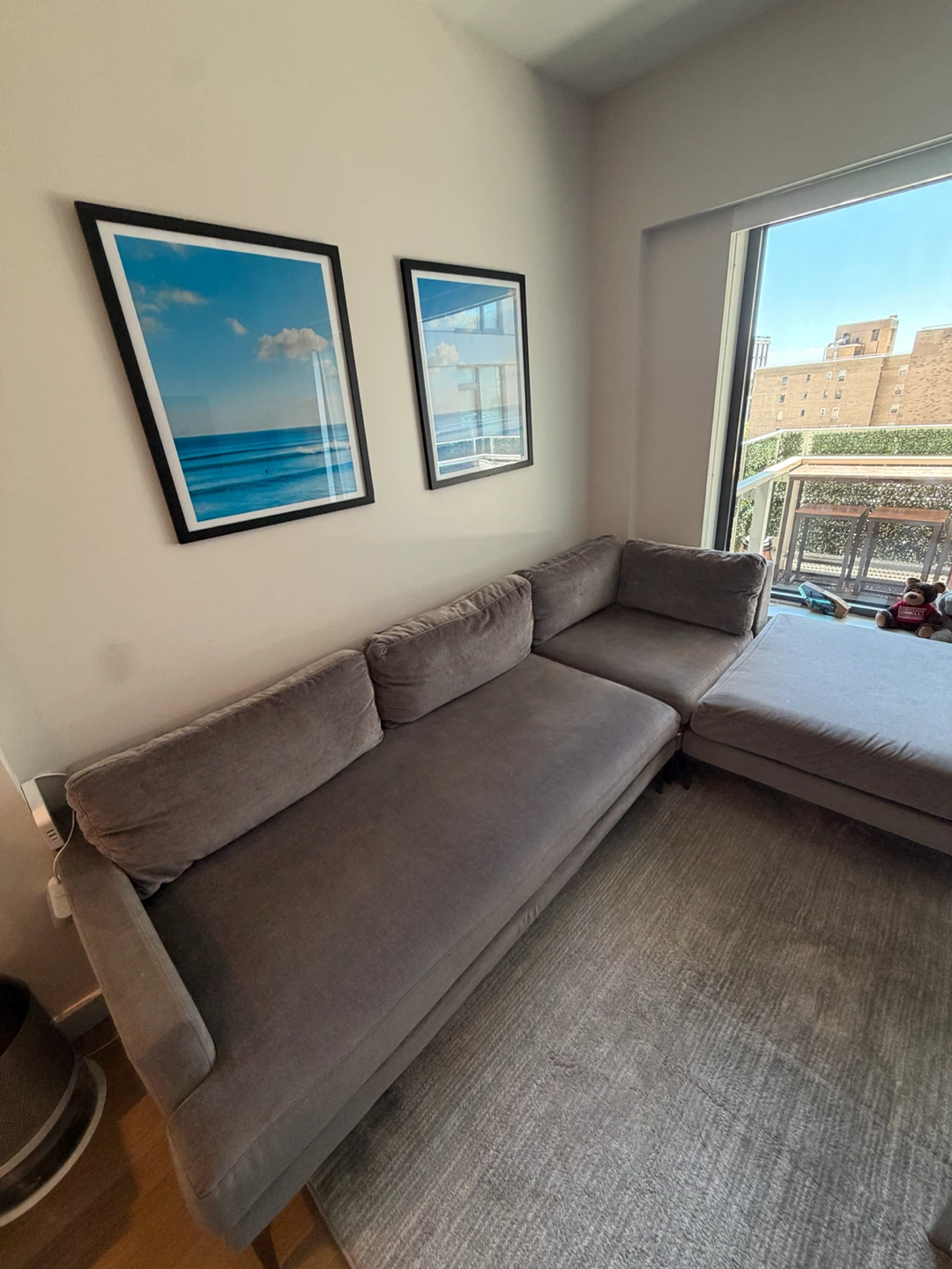 West Elm Andes Modular Sectional — Grey Velvet - photo 3
