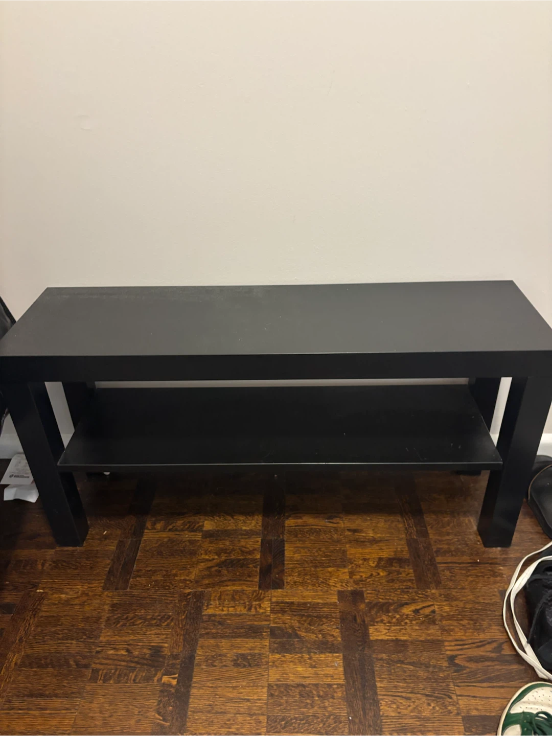 Black TV Stand with Shelf - photo 2
