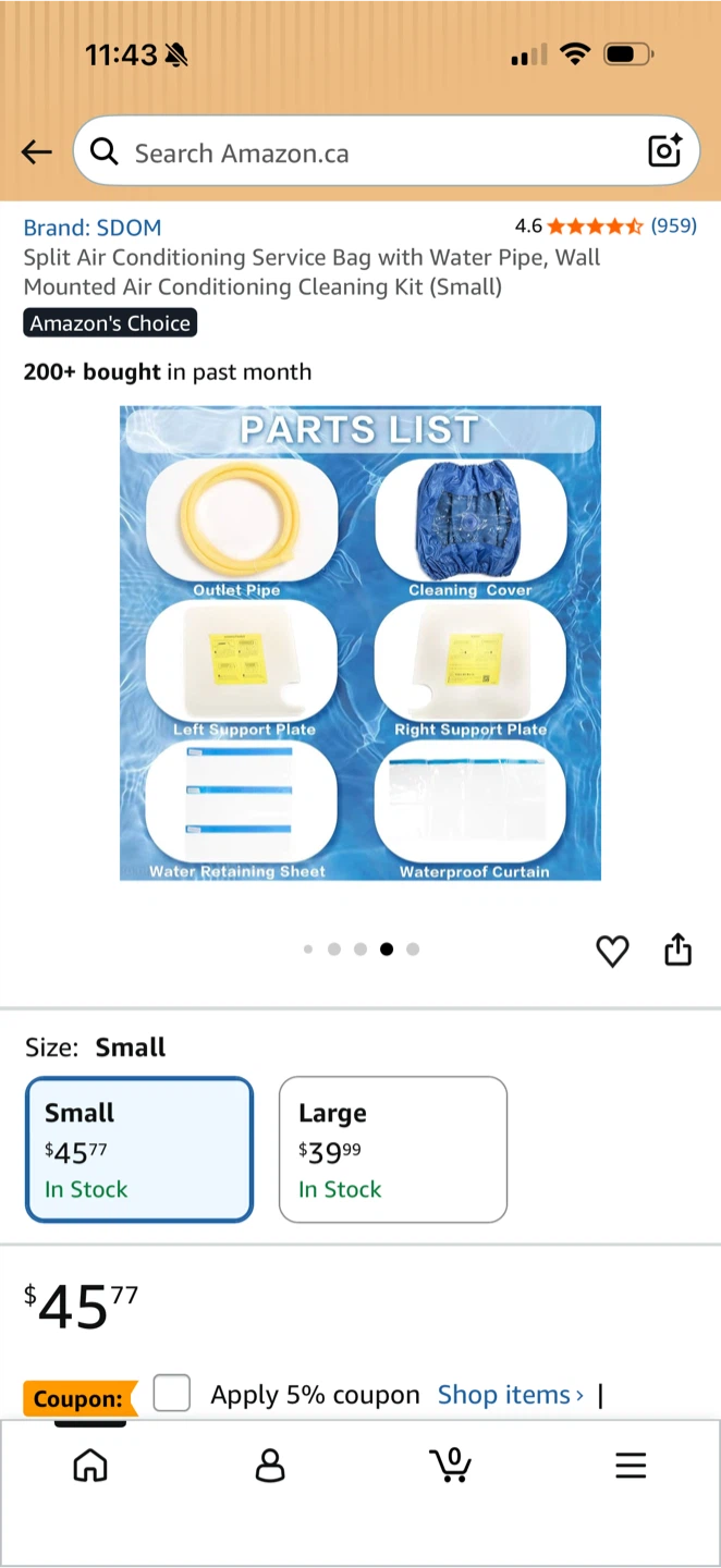 SDOM Split Air Conditioning Service Bag - Small
