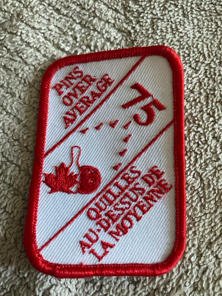 Bowling Patch - Pins Over Average 75