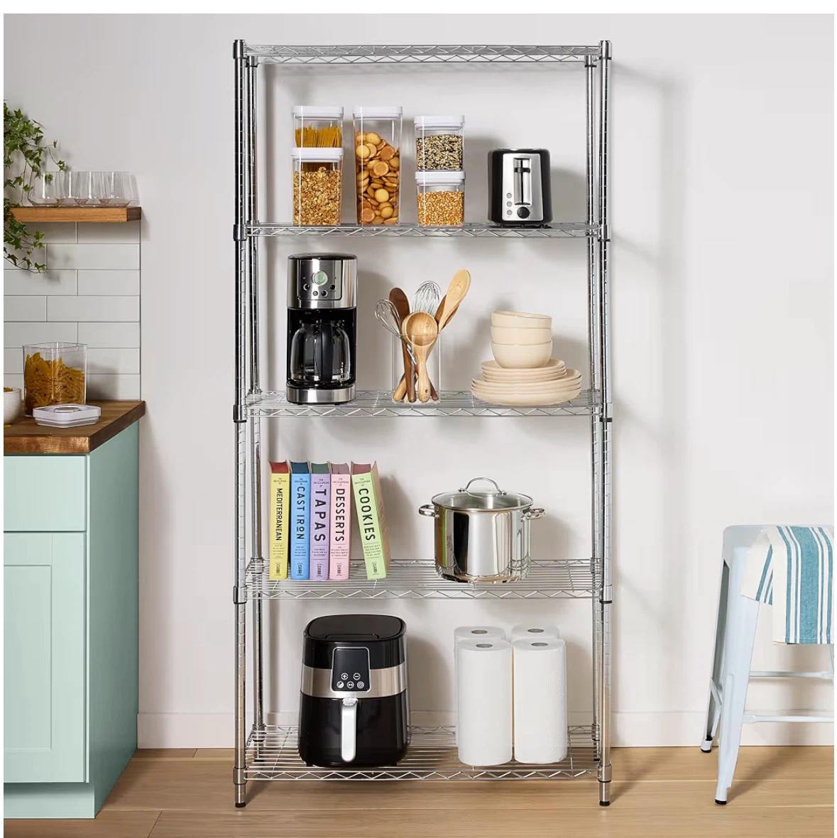 36” width - 5-Tier Metal Wire Shelving Unit - photo 2