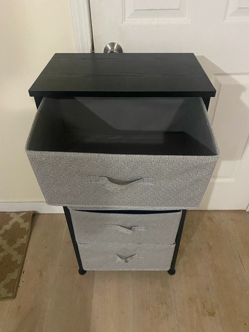 4-Drawer Storage Unit - Black Frame - photo 2