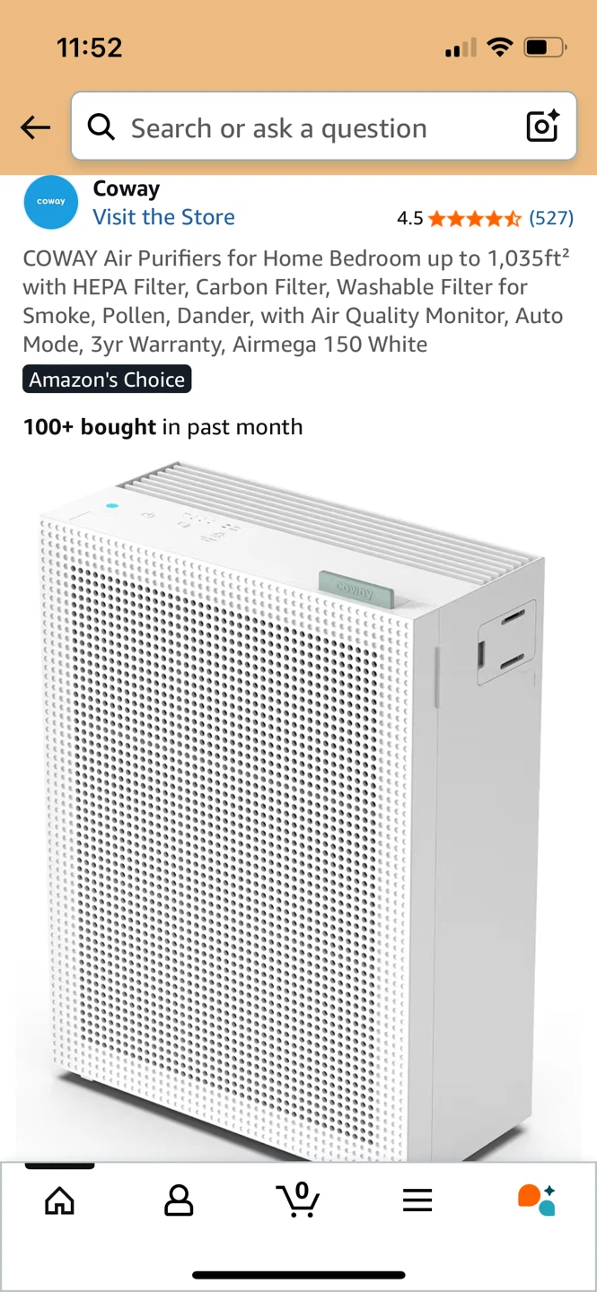Coway airmega 150 air purifier - brand new in box