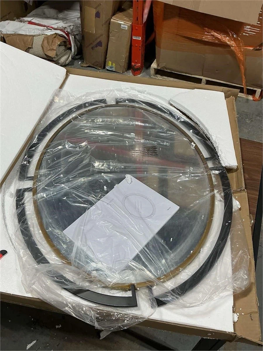 Oval Wall Mirror with Metal Frame - photo 2