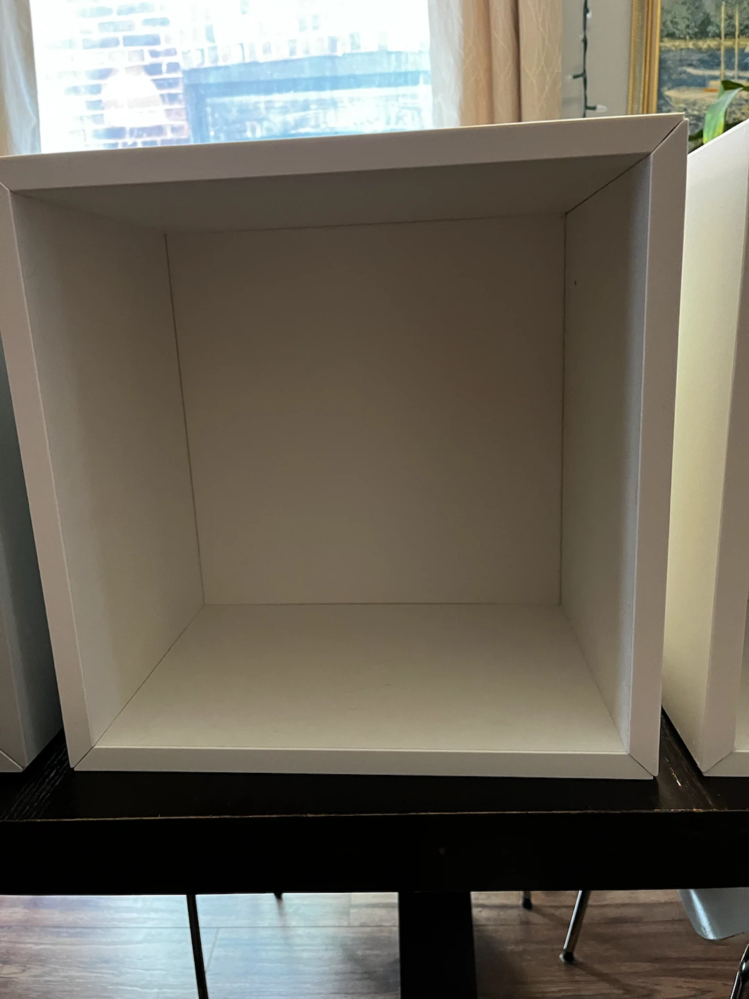 Set of 4 White and grey eket Cube Storage Shelves - photo 3