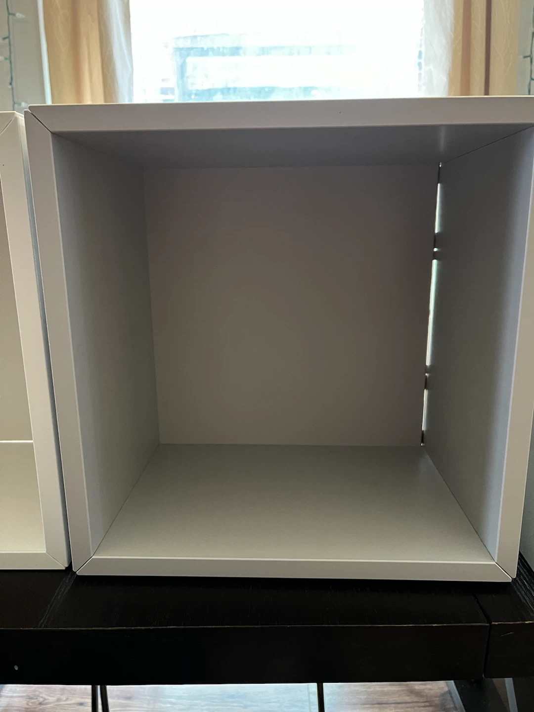 Set of 4 White and grey eket Cube Storage Shelves - photo 4