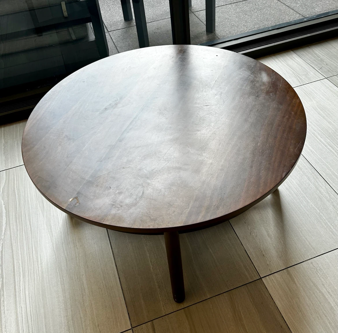 MOVING SALE Round Wood Coffee Table - photo 2