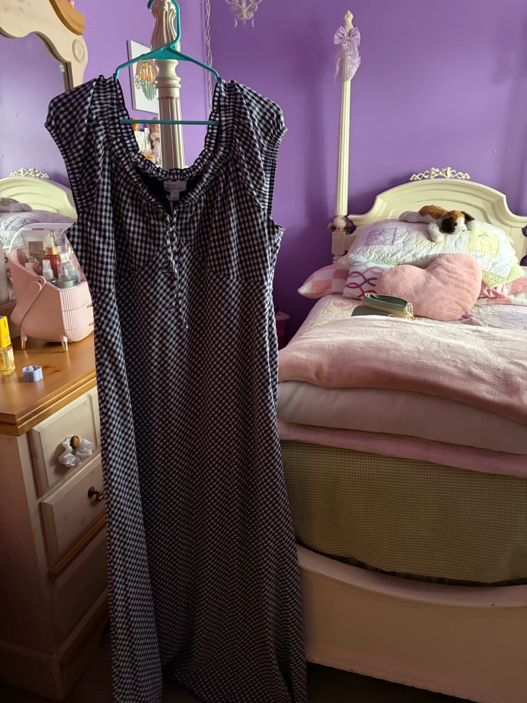 Market & Spruce Gingham Maxi Dress Size L - photo 2