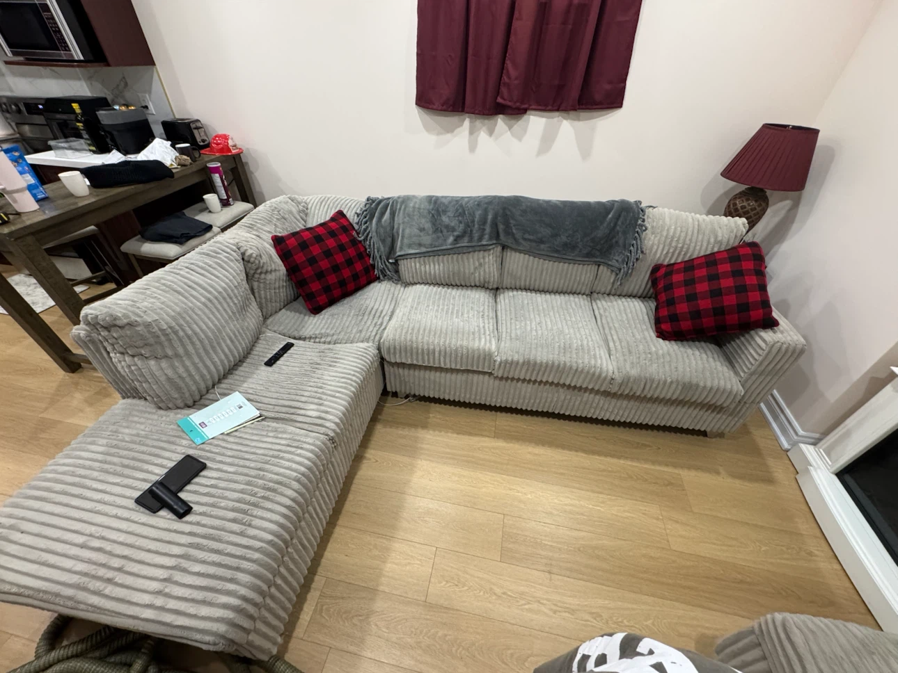 Sectional Sofa with Built-in Console