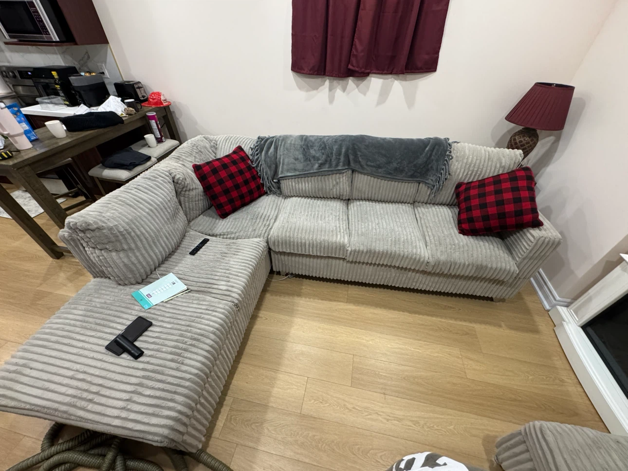 Sectional Sofa with Built-in Console - photo 2