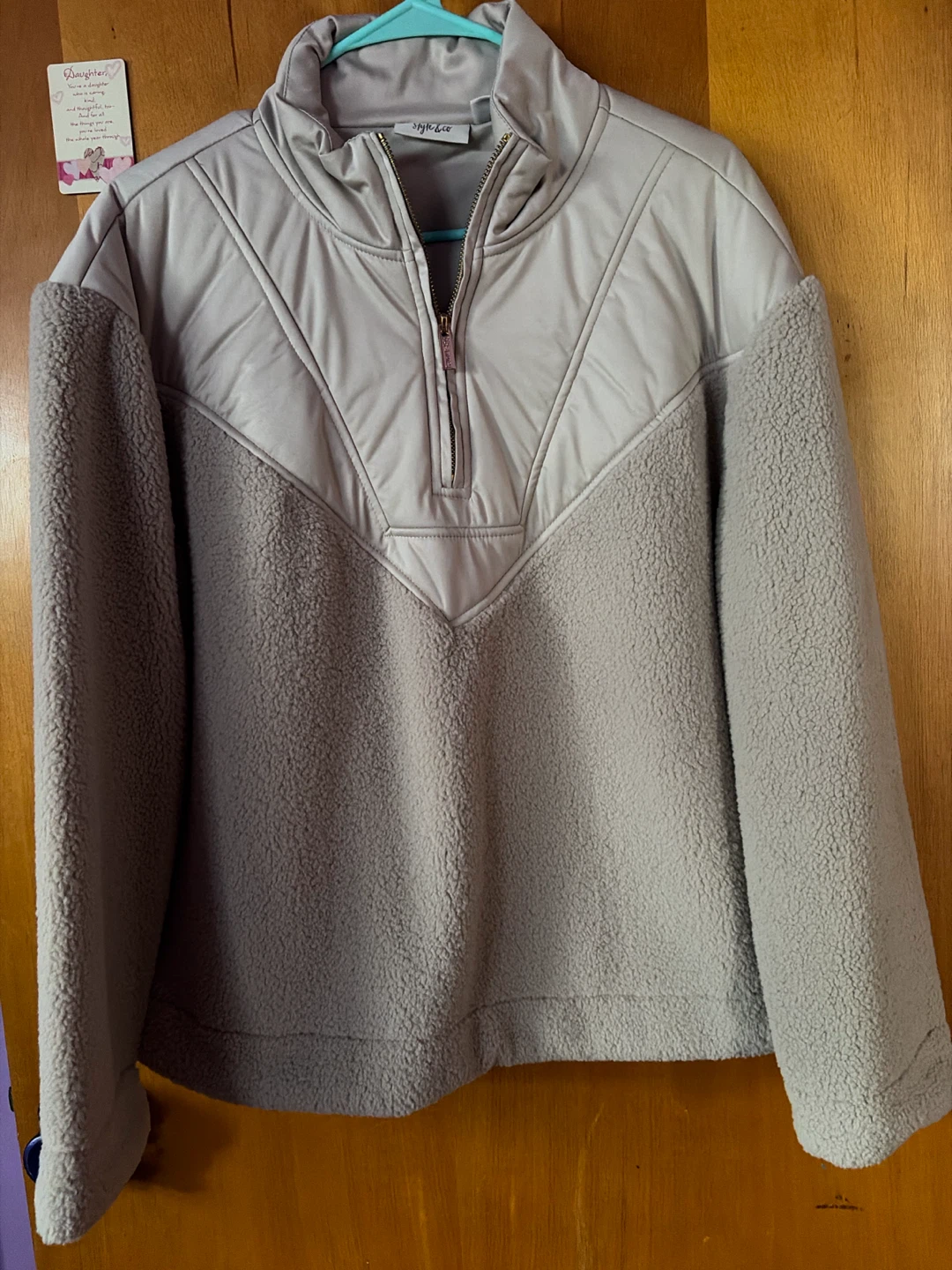 Style & Co. Women's Fleece Quarter Zip Pullover
