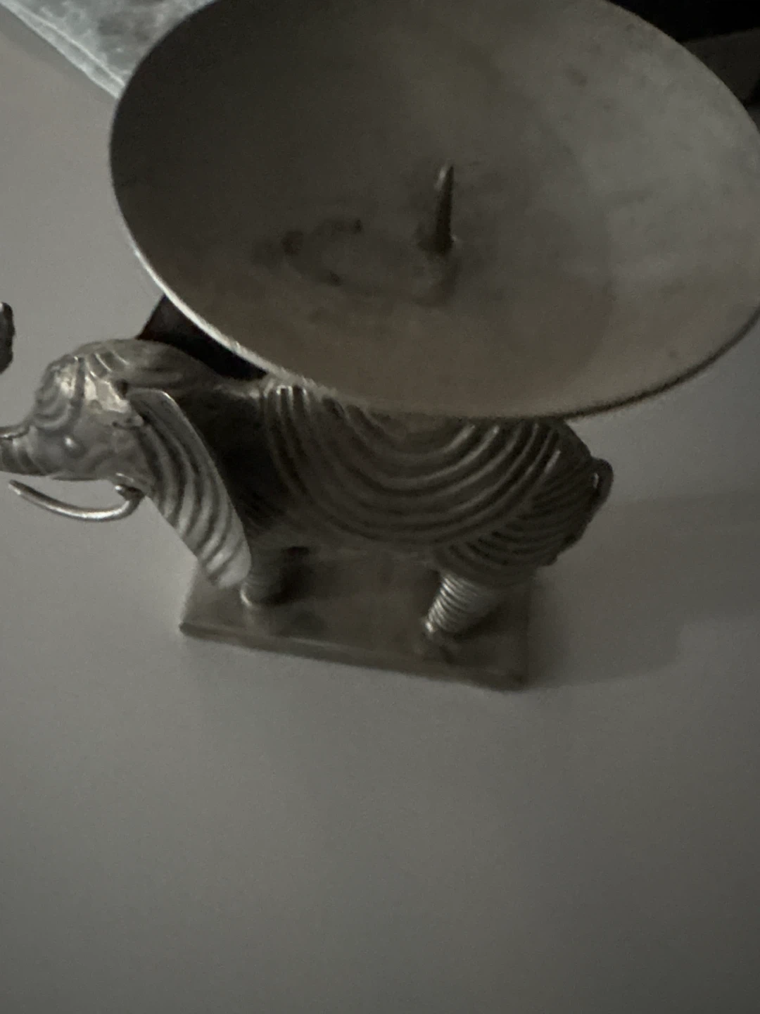 Silver Elephant Candle Holder - photo 2