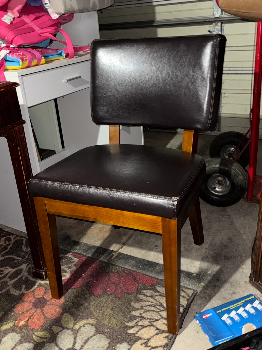 Dark brown faux leather chairs/ 4 - photo 2