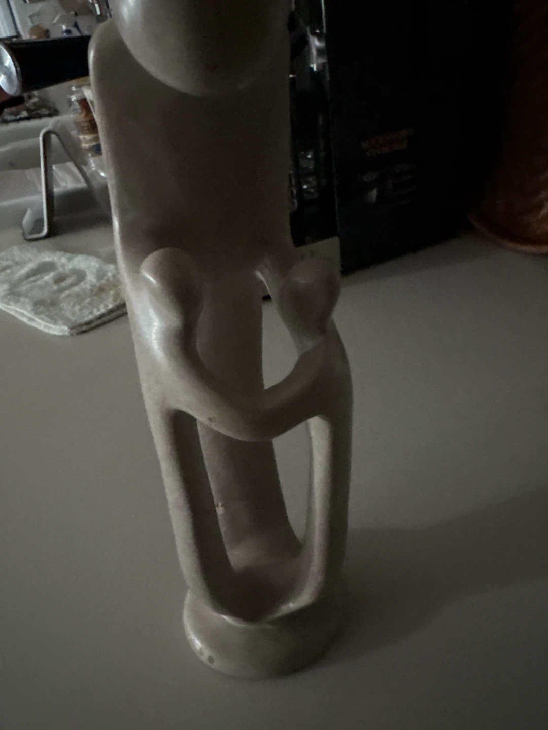 Stone Abstract Sculpture of Embracing Figures - photo 2