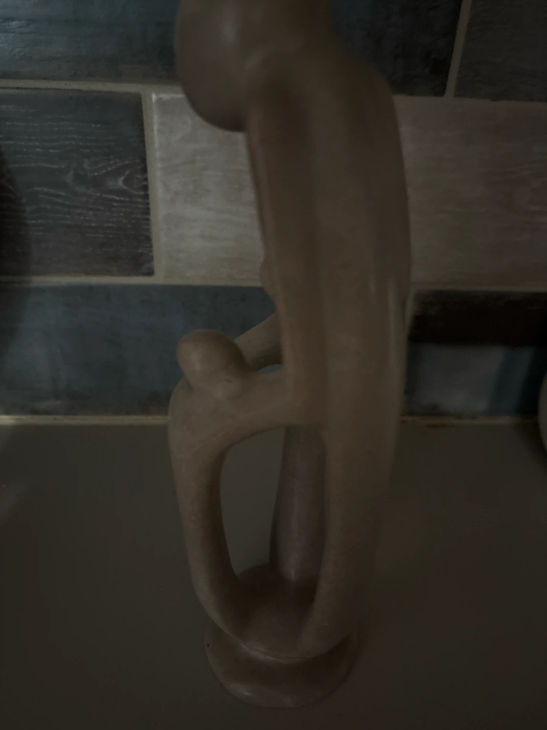 Stone Abstract Sculpture of Embracing Figures - photo 4