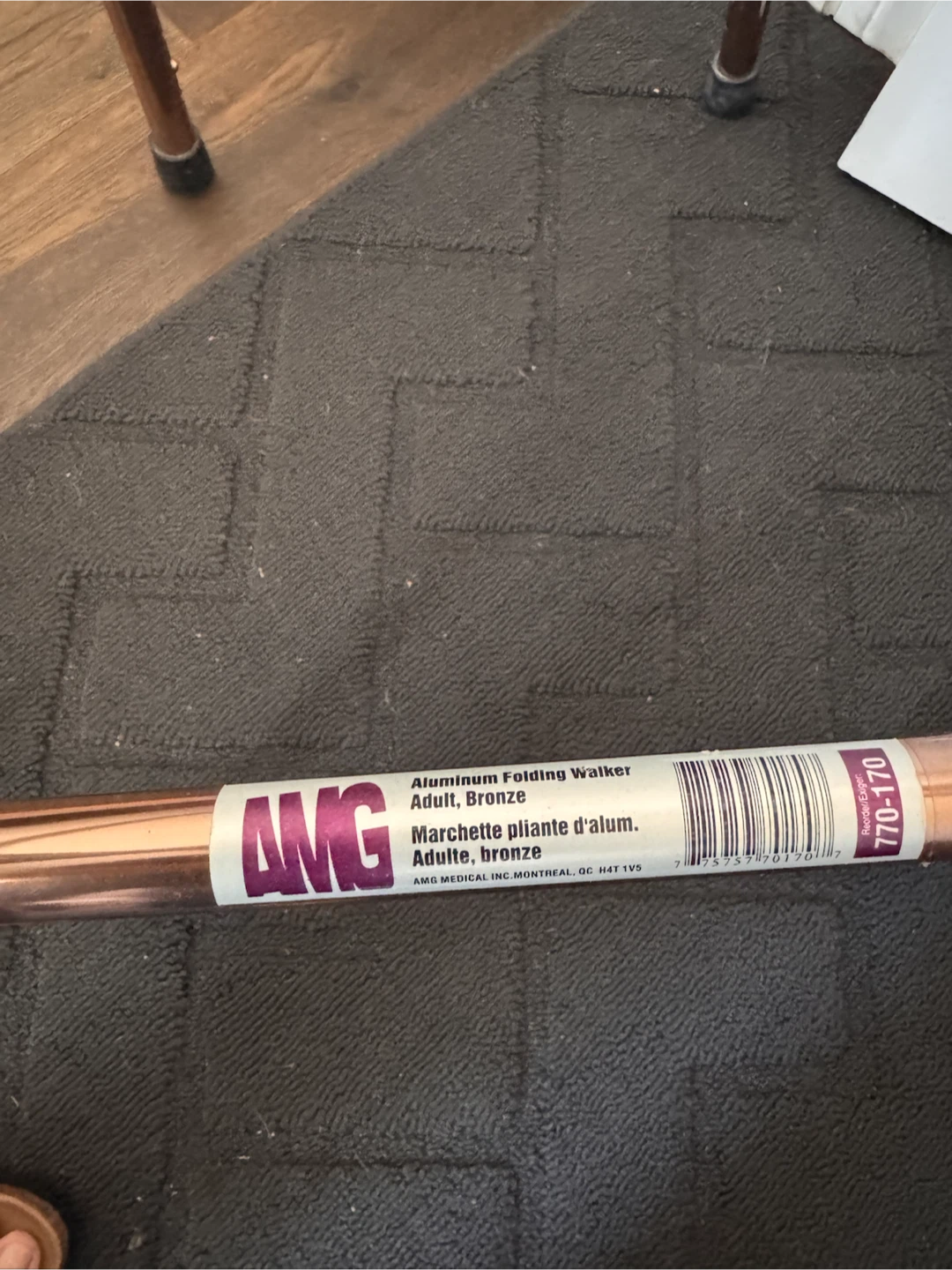 AMG Aluminum Folding Walker - Bronze - photo 2