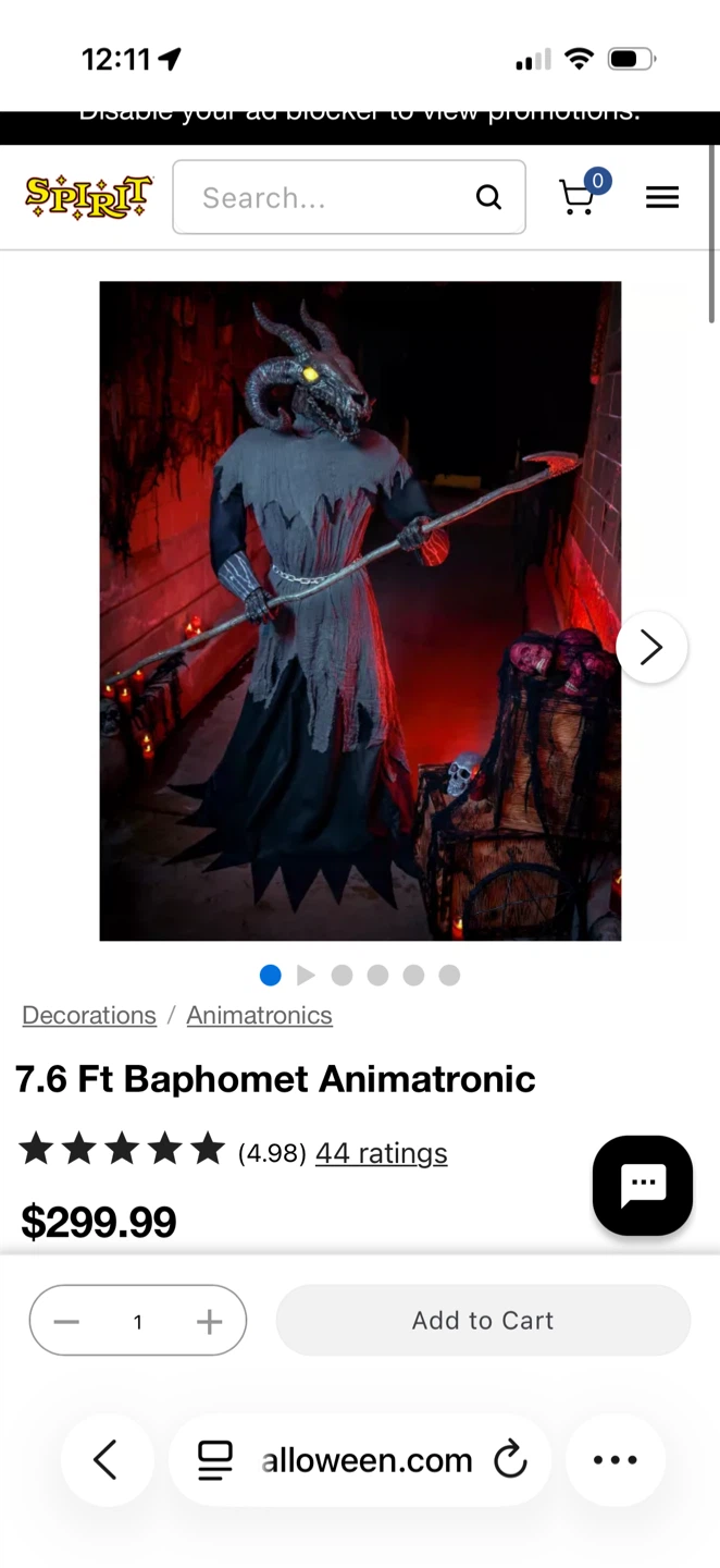 7.6 Ft Baphomet Animatronic Halloween decor - photo 4