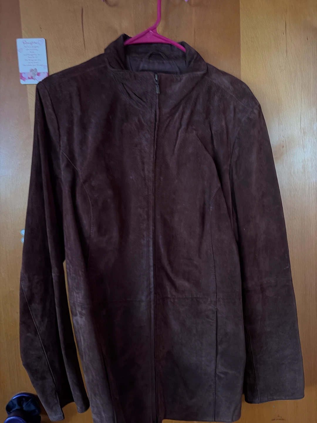 Coldwater Creek Brown Suede Leather Jacket - Size L