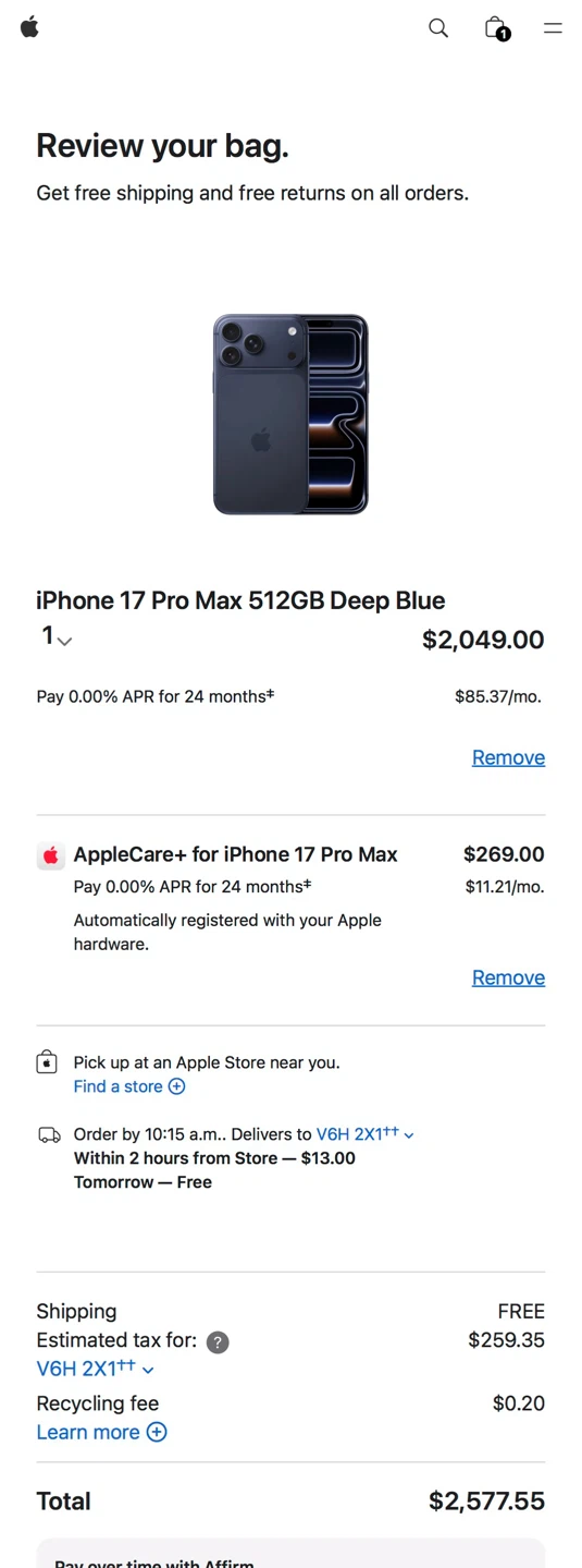 Apple iPhone 17 Pro Max 512GB Deep Blue - New - photo 5
