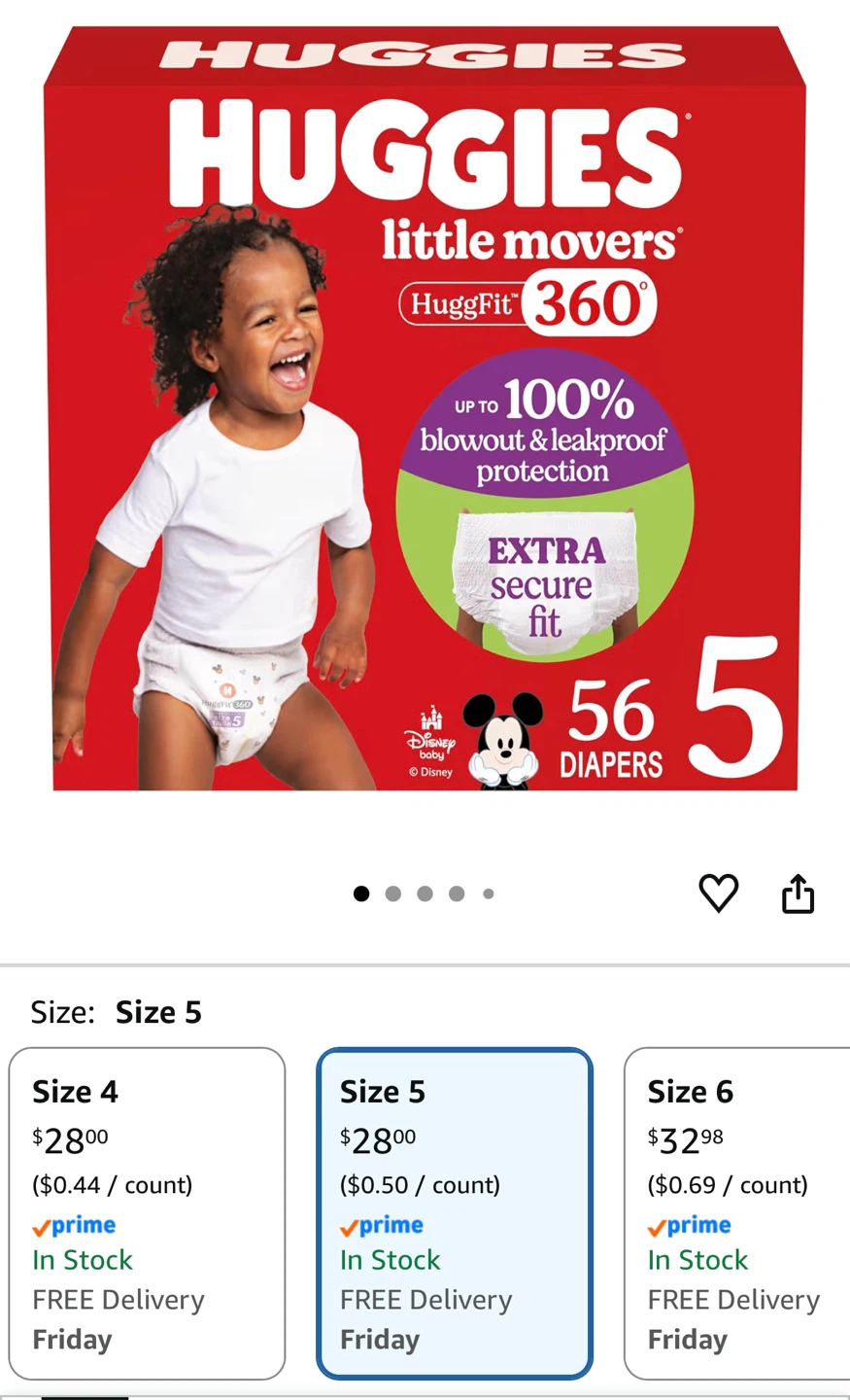 Huggies Little Movers Diapers Size 5