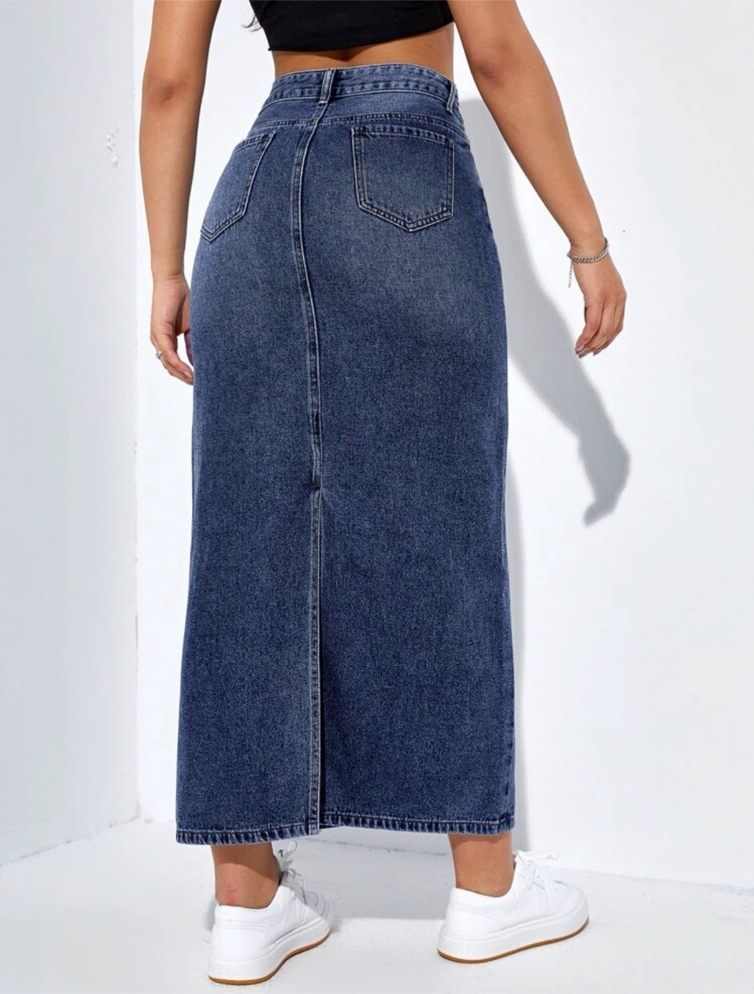 Blue Denim Maxi Skirt - photo 2